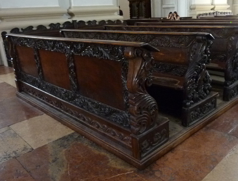 carved pews