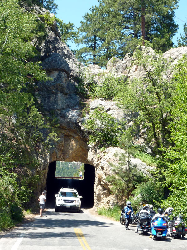 one of the tunnels on Iron Mountain Road