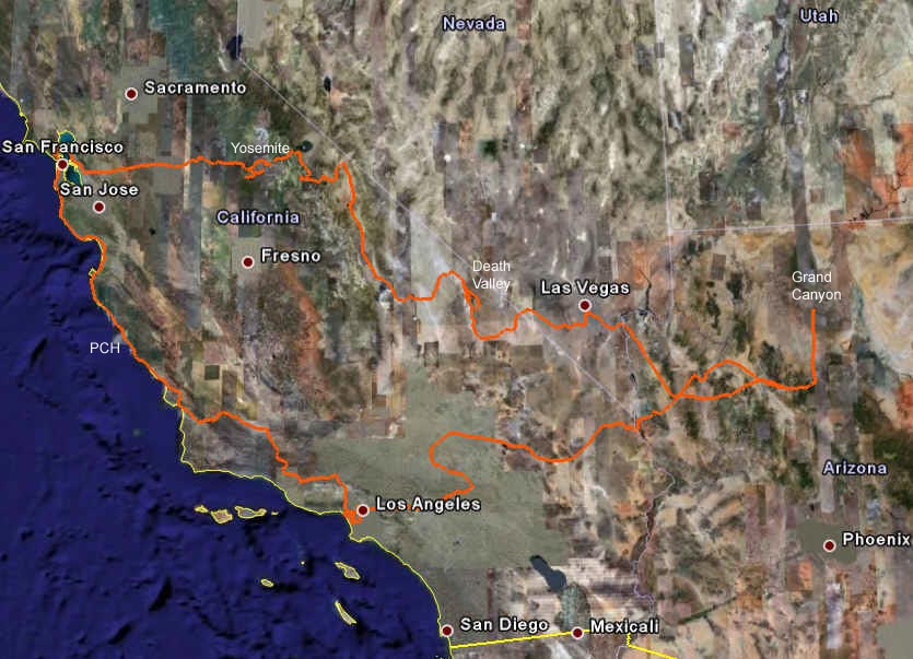 California and Las Vegas Motorcycle Tour