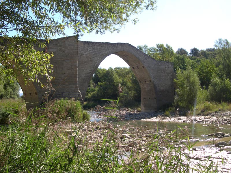 A medieval Roman bridge, near Graus.
